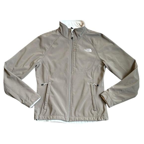 The North Face Bionic TNF Apex Jacket Women’s M Taupe Full Zip Soft Shell - Picture 1 of 12